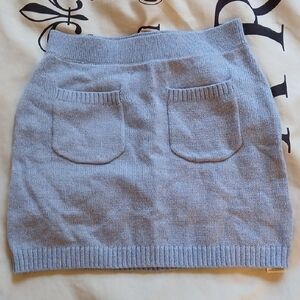 FP Movement by Free People Sky Blue Knit Pocket Mini Skirt